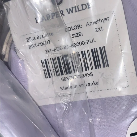 BUNDLE OF 2 HARPER WILDE Bliss Bralette. Amethyst. XXL NEW IN PACKAGE - Picture 4 of 11